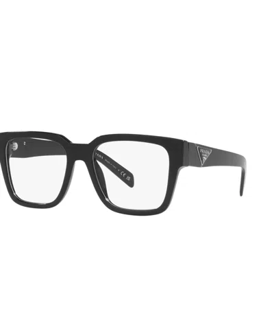 Prada Men's Square Eyeglasses, Pr 08zv In Black