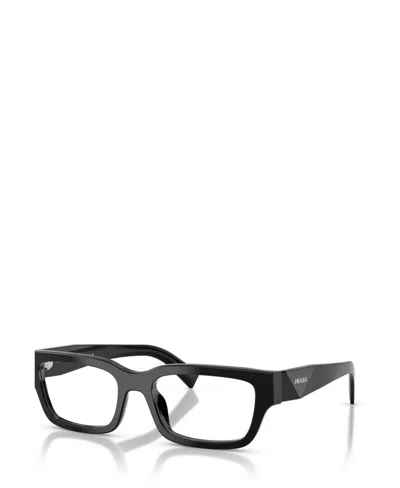 Prada Men's Square Eyeglasses, Pr C02v In Black