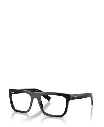 Prada Men's Square Eyeglasses, Pr C03v In Black