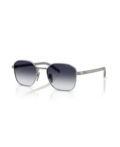 Prada Men's Square Sunglasses, Pr C50s In Silver