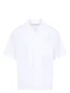 Prada Cotton Shirt With Short Sleeves And Pockets