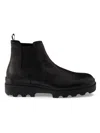 Prada Elastic-panelled Rubber-sole Boots In Black