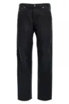Prada Gerade Jeans Mit Logo-schild In Multi