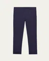 Prada Men's Poplin Cotton Trousers In Blue
