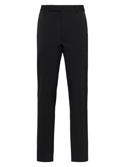Prada Men's Stretch Technical Fabric Pants In Black