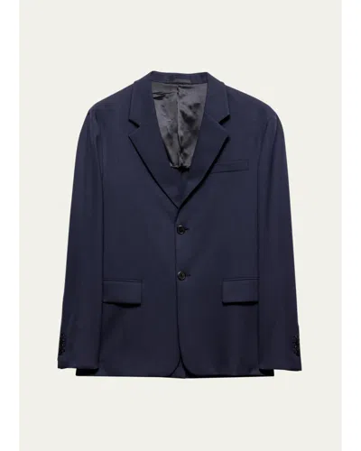 PRADA MEN'S STRETCH WOOL BLAZER