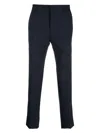 Prada Midnight Wool Wide-leg Pant In Blue