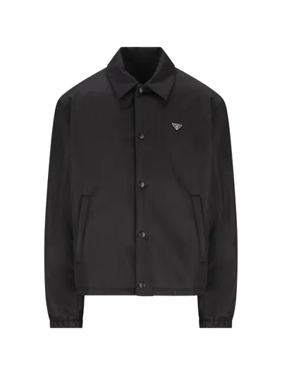 Prada Men's Stylish Outerwear Jacket In Black
