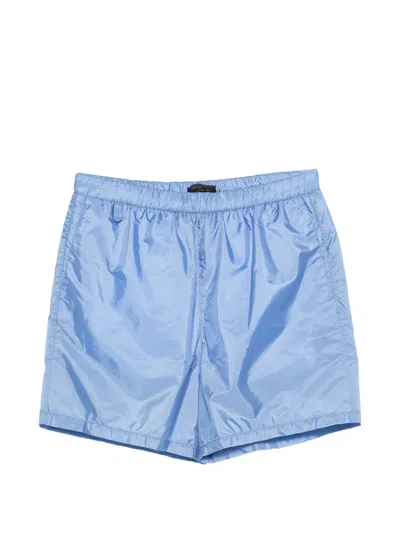 Prada Men's Stylish Swim Trunks In Blue