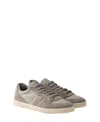 Prada Men's Suede And Re-nylon Sneakers In Gray