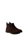 Prada Side Elasticated Boots In Brown