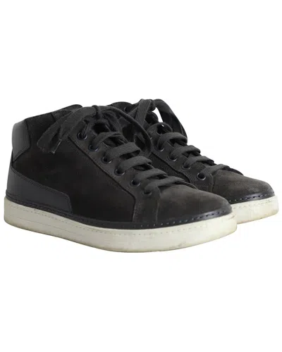 PRADA PRADA MEN'S SUEDE DOWNTOWN AVENUE HIGH-TOP SNEAKER (AUTHENTIC PRE-LOVED)