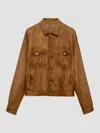 Prada Men's Suede Jacket In Brown