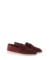 Prada Loafer Aus Wildleder In Brown