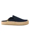 Prada Men's Suede Mules In Blue