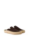 Prada Suede Mules In Black