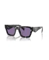 Prada Symbole Round Men's Sunglasses, Pr A06s In Tortoise Black Crystal