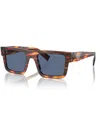 Prada 0pr 19ws Rectangular Tortoiseshell Acetate Sunglasses In Striped Radica