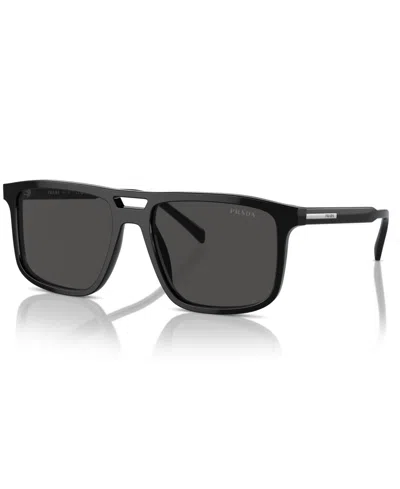 Prada Pr A22s Square Frame Sunglasses In Black