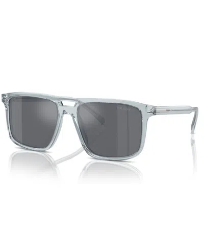 Prada Iconic Plaque Rectangular Men's Sunglasses, Pr A22s In Radica
