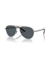 Prada Iconic Plaque Pilot Men's Sunglasses, Pr A54s In Matte Gunmetal