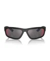 Prada Men's Sunglasses, Ps 05zs In Black Rubb