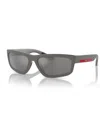 Prada Linea Rossa Man Sunglass Ps 05zs In Grey Silve
