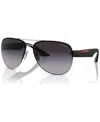 Prada Linea Rossa Man Sunglass Ps 55ys In Silver-tone
