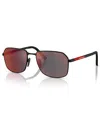 Prada Linea Rossa Man Sunglass Ps A51s In Rubber Black