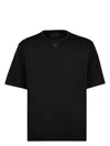 Prada Black Cotton T-shirt With Minimalist Design And Logo Detail In Black