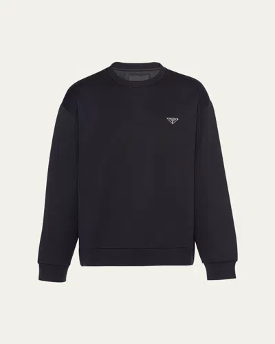 PRADA MEN'S TECH FELPA LOGO SWEATSHIRT