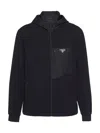 Prada Cotton-blend Jacket In Blue