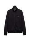 Prada Technical Cotton Blouson Jacket In Black