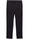 Prada Triangle-logo Cotton Trousers In Black