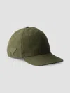 Prada Technical Fabric Baseball Cap In Green