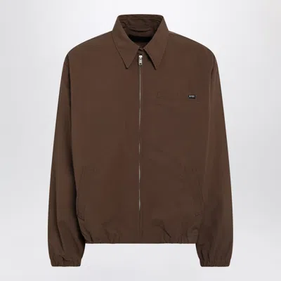 Prada Men's Technical Fabric Blouson Jacket In Brown