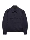 Prada Technical Fabric Jacket In Blue