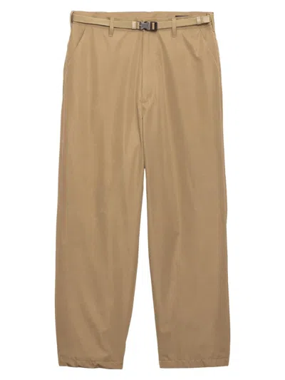 Prada Technical Fabric Pants In Brown