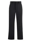 Prada Mens Black Logo-embellished Stretch-woven Trousers In Black