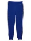 Prada Track Pants Ribbed Cuffs Side Stripes In Blue