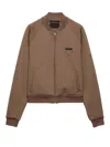 Prada Technical Fleece Blouson Jacket In Brown