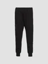 Prada Men's Technical Fleece Pants In Black