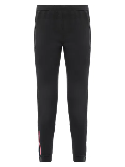 Prada Men's Techno Piqué Pants In Black
