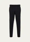 Prada Mens Black Slim-fit Straight-leg Woven Trousers In Nero