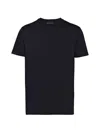 Prada Cotton Triangle T-shirt In Black
