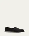 Prada Nylon Slip-on Sneakers In Black