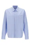 Prada Triangle Logo Shirt In Blue