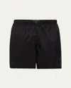 Prada Logo-plaque Re-nylon Swim Shorts In Nero