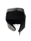 Prada Tweed Trapper Hat In Black