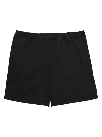 Prada Men's Twill Swim Trunks In Black